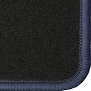Automatten marine blauw omzoomd